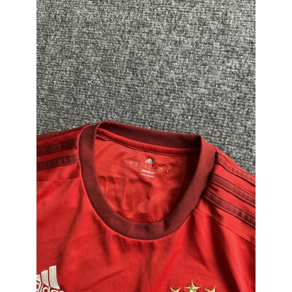 Mens 2015-16 Adidas Bayern Munich Home Soccer Jersey Red, Size S